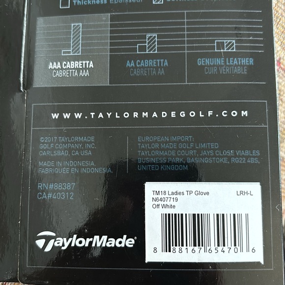 Ladies TaylorMade TP Right Hand, Large Golf Glove Brand New - Picture 8 of 8